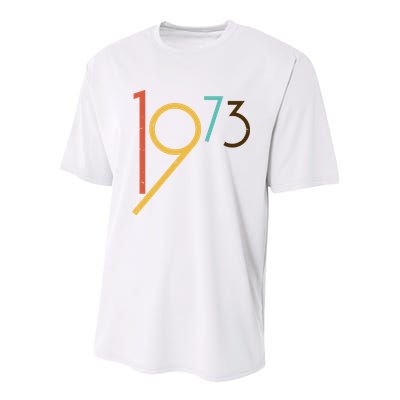 Retro Vintage 1973 50th Birthday Youth Performance Sprint T-Shirt