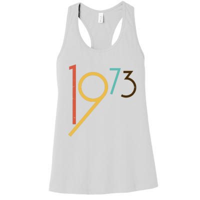 Retro Vintage 1973 50th Birthday Women's Racerback Tank