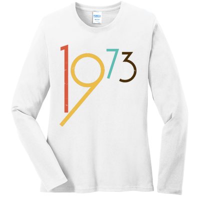 Retro Vintage 1973 50th Birthday Ladies Long Sleeve Shirt