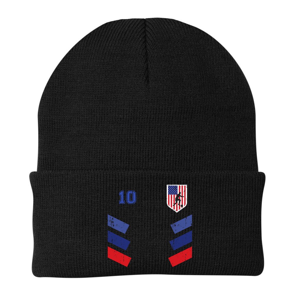 Retro vintage 10 American Football USA Soccer USA Flag Beanie