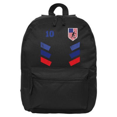 Retro vintage 10 American Football USA Soccer USA Flag 16 in Basic Backpack