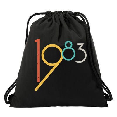 Retro Vintage 1983 40th Birthday Drawstring Bag