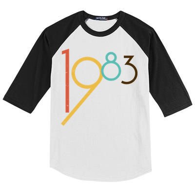 Retro Vintage 1983 40th Birthday Kids Colorblock Raglan Jersey