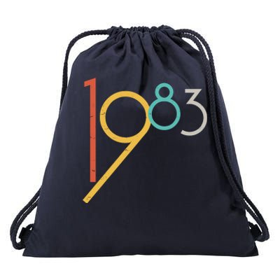 Retro Vintage 1983 40th Birthday Drawstring Bag