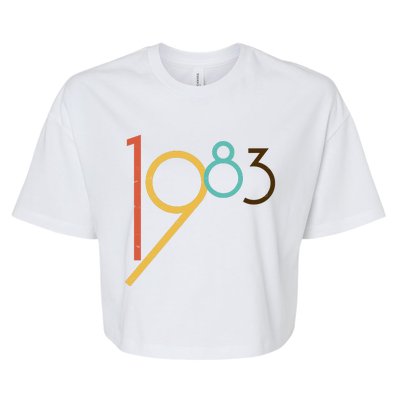 Retro Vintage 1983 40th Birthday Bella+Canvas Jersey Crop Tee