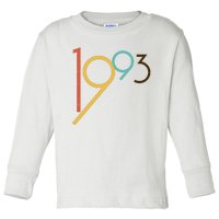 Retro Vintage 1993 30th Birthday Toddler Long Sleeve Shirt