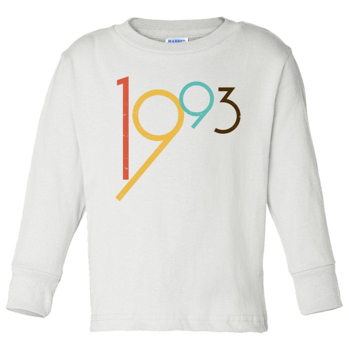 Retro Vintage 1993 30th Birthday Toddler Long Sleeve Shirt