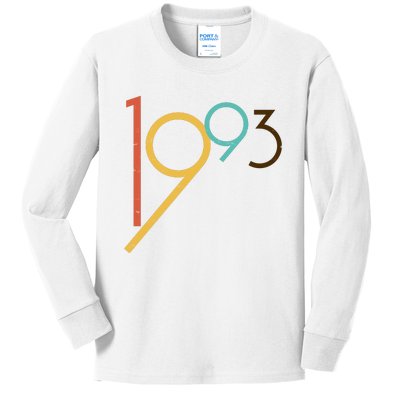 Retro Vintage 1993 30th Birthday Kids Long Sleeve Shirt