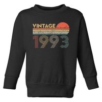 Retro Vintage 1993 31st Birthday Gift 31 Years Old Toddler Sweatshirt