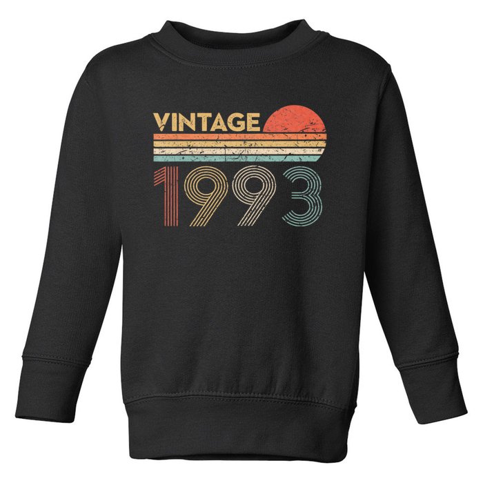 Retro Vintage 1993 31st Birthday Gift 31 Years Old Toddler Sweatshirt