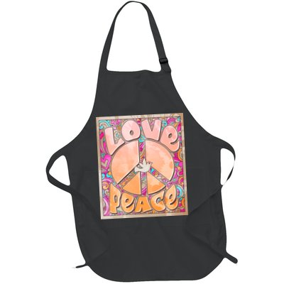 Retro Vintage 1960s Sixties Love And Peace Poster Apron