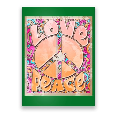 Retro Vintage 1960s Sixties Love And Peace Poster Poster