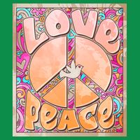 Retro Vintage 1960s Sixties Love And Peace Poster Baby Bodysuit