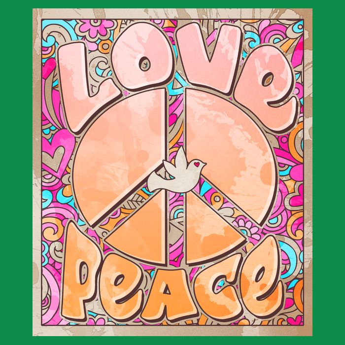 Retro Vintage 1960s Sixties Love And Peace Poster Baby Bodysuit