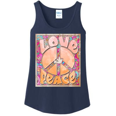 Retro Vintage 1960s Sixties Love And Peace Poster Ladies Essential Tank