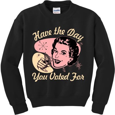 Retro Vintage 1950s Have The Day You Voted For Kids Sweatshirt
