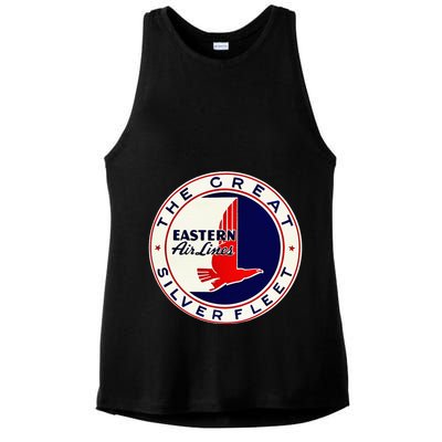 Retro Vintage 1930S Dc3 Eastern Airlines Great Silver Fleet Ladies PosiCharge Tri-Blend Wicking Tank