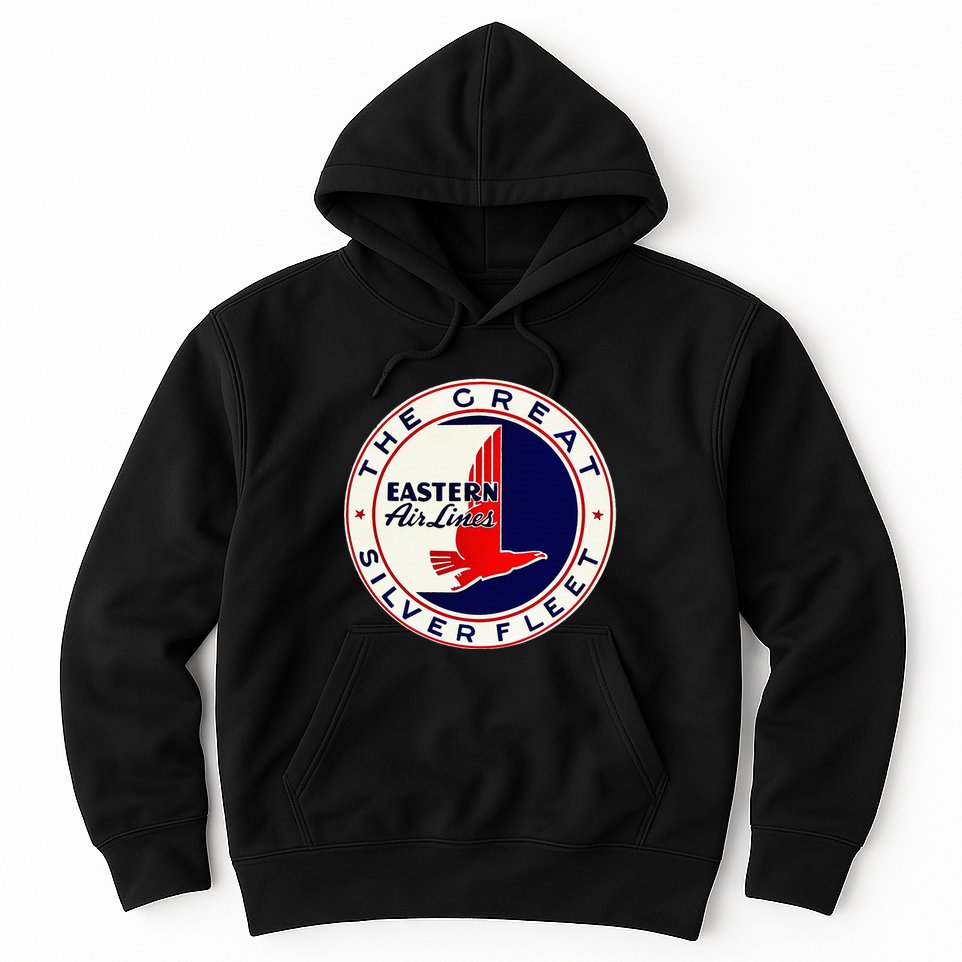 Retro Vintage 1930S Dc3 Eastern Airlines Great Silver Fleet Hoodie