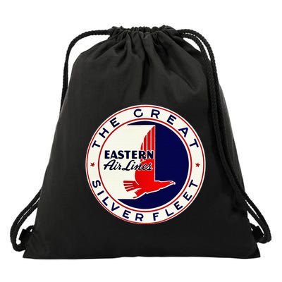 Retro Vintage 1930S Dc3 Eastern Airlines Great Silver Fleet Drawstring Bag