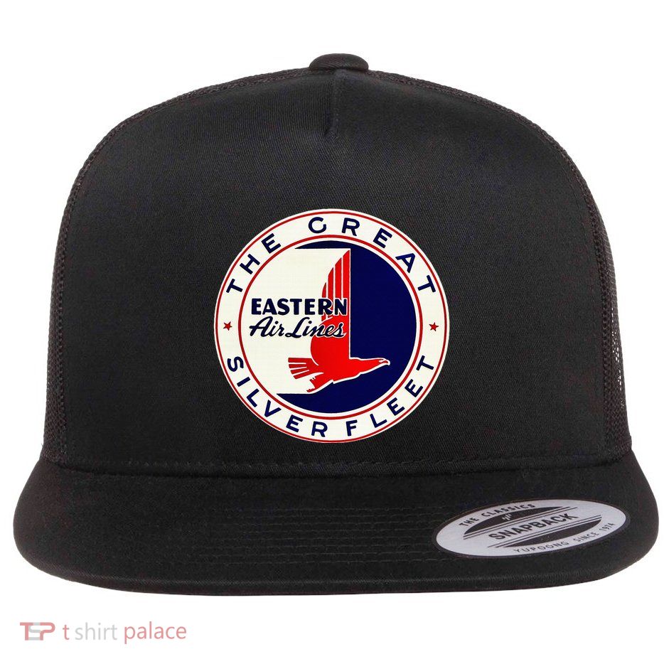 Retro Vintage 1930S Dc3 Eastern Airlines Great Silver Fleet Flatbill Hat