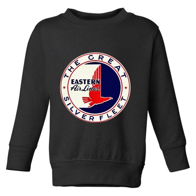 Retro Vintage 1930S Dc3 Eastern Airlines Great Silver Fleet Toddler Sweatshirt