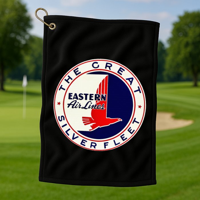 Retro Vintage 1930S Dc3 Eastern Airlines Great Silver Fleet Golf Towel