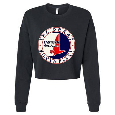 Retro Vintage 1930S Dc3 Eastern Airlines Great Silver Fleet Cropped Pullover Crew