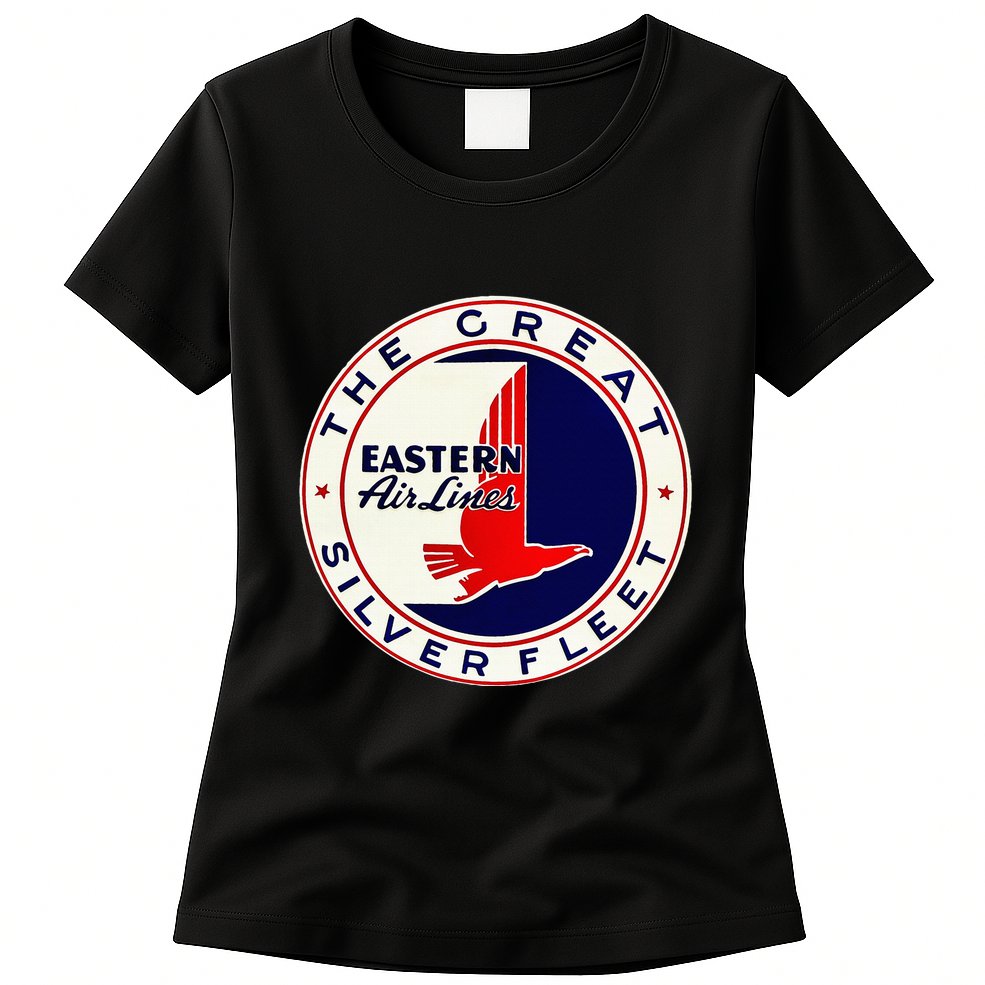 Retro Vintage 1930S Dc3 Eastern Airlines Great Silver Fleet Womens T-Shirt