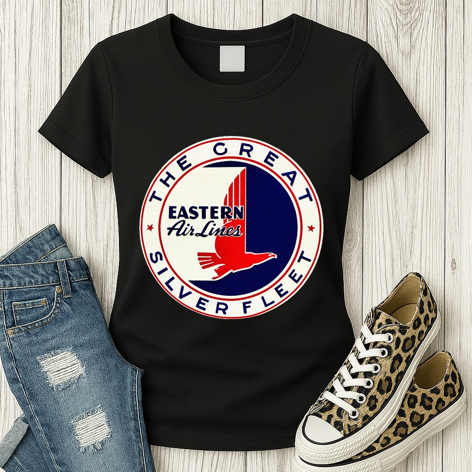 Retro Vintage 1930S Dc3 Eastern Airlines Great Silver Fleet Womens T-Shirt