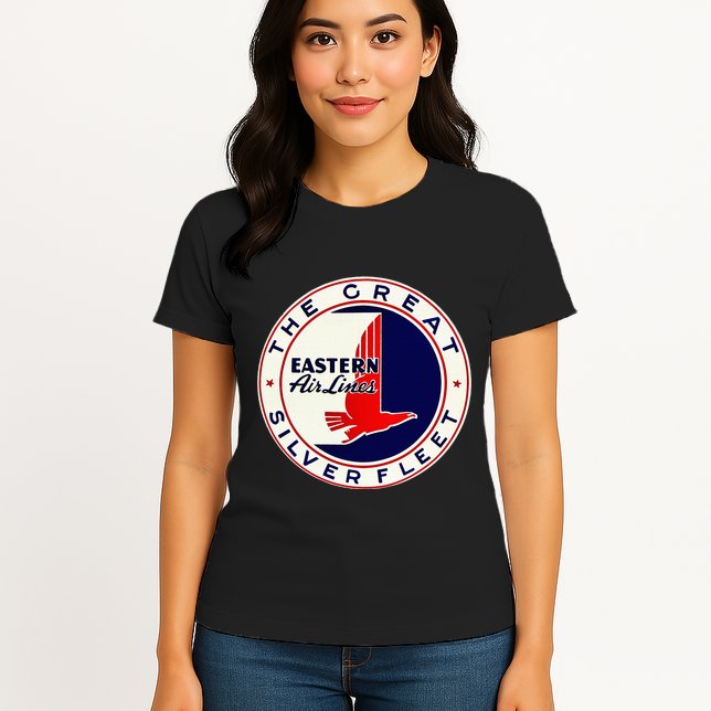 Retro Vintage 1930S Dc3 Eastern Airlines Great Silver Fleet Womens T-Shirt