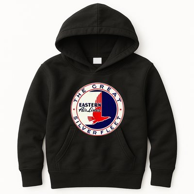 Retro Vintage 1930S Dc3 Eastern Airlines Great Silver Fleet Kids Hoodie