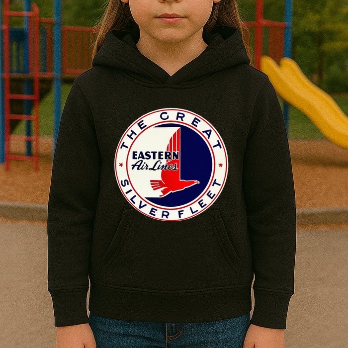 Retro Vintage 1930S Dc3 Eastern Airlines Great Silver Fleet Kids Hoodie
