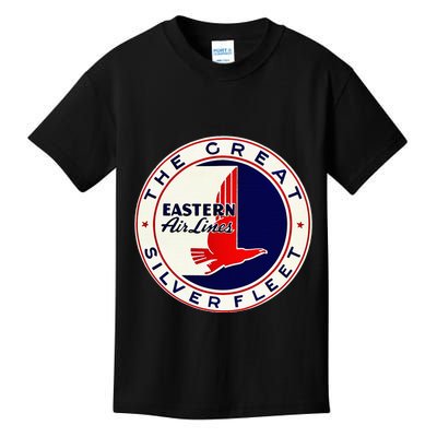 Retro Vintage 1930S Dc3 Eastern Airlines Great Silver Fleet Kids T-Shirt