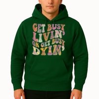 Retro Vintage 1960s Hippie Get Busy Livin Or Get Busy Dyin Hoodie