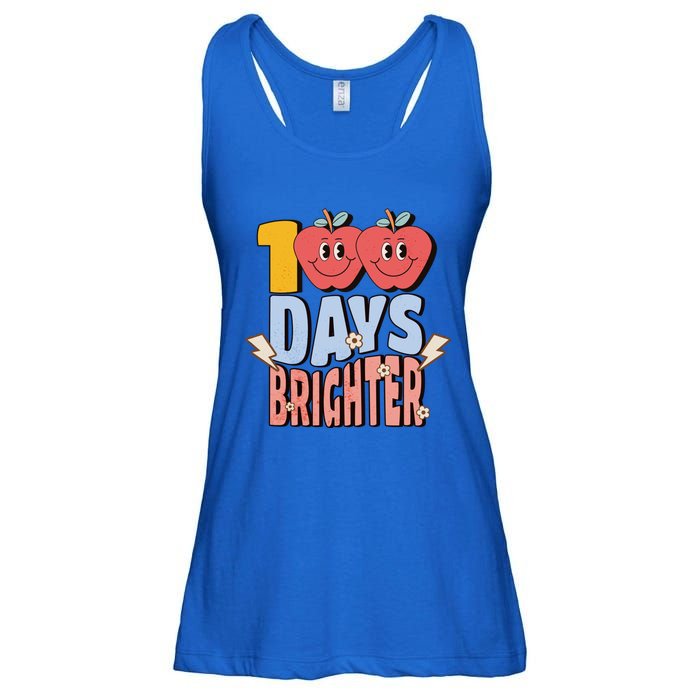 Retro Vintage 100 Day Brighter 100th Day Of School Teacher Gift Ladies Essential Flowy Tank