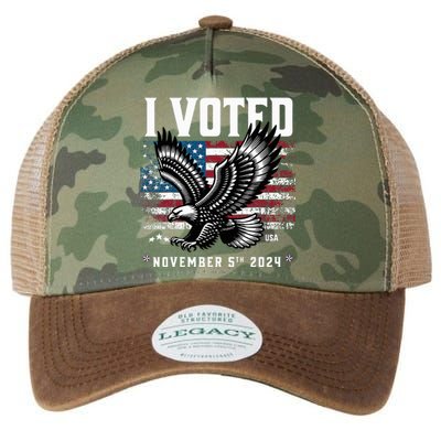 Retro Vote 2024 Vintage Style I Voted Patriotic Souvenir Legacy Tie Dye Trucker Hat