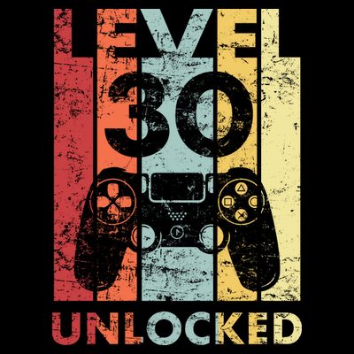 Retro Vintage 30th Birthday 30 Years Old For Men, Women, Boys, Girls, Game Lover T-Shirt