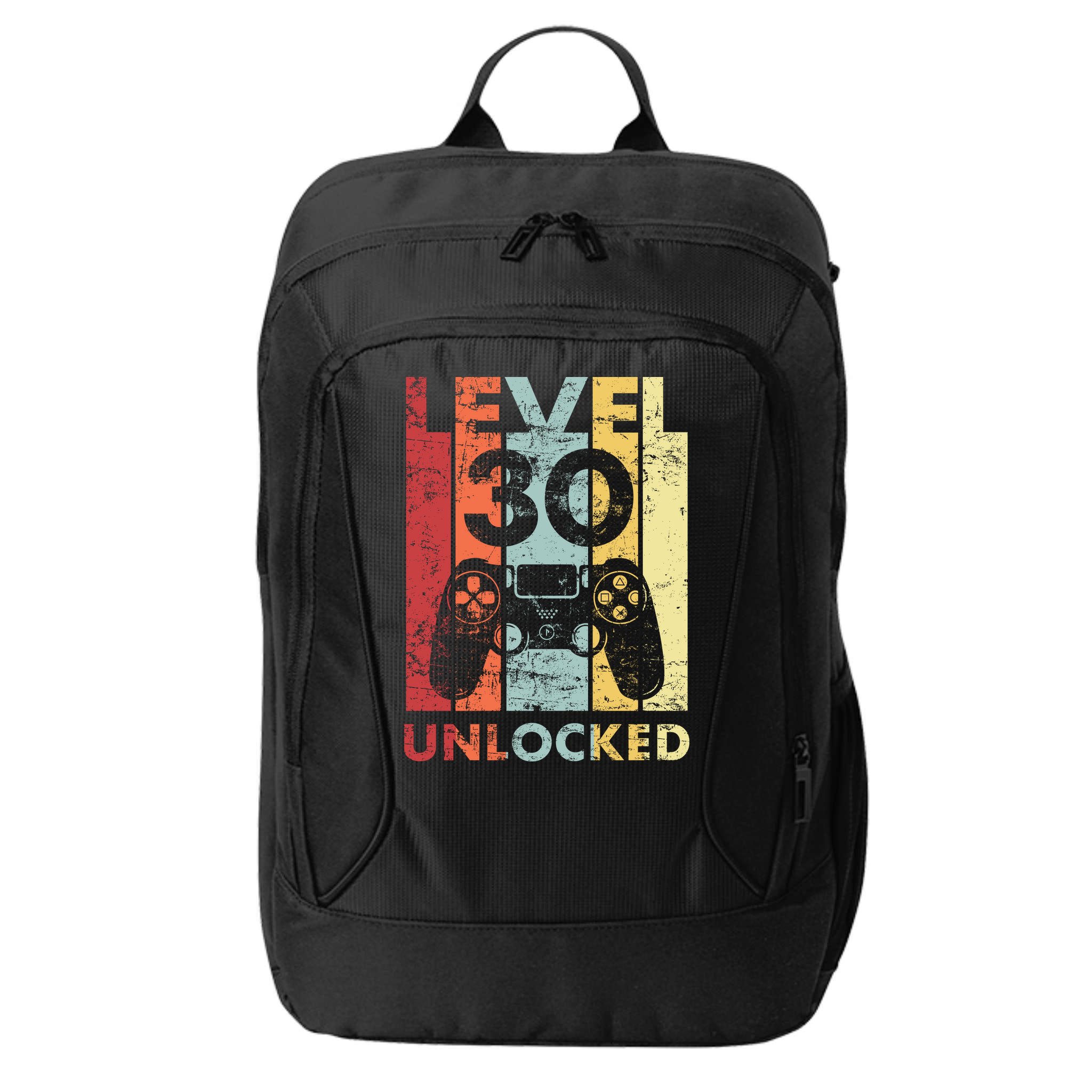 Retro Vintage 30th Birthday 30 Years Old For Men, Women, Boys, Girls, Game Lover City Backpack