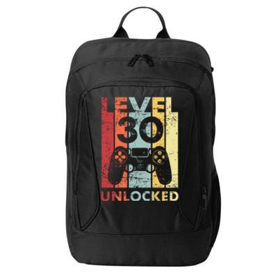 Retro Vintage 30th Birthday 30 Years Old For Men, Women, Boys, Girls, Game Lover City Backpack