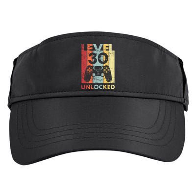 Retro Vintage 30th Birthday 30 Years Old For Men, Women, Boys, Girls, Game Lover Adult Drive Performance Visor
