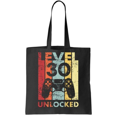 Retro Vintage 30th Birthday 30 Years Old For Men, Women, Boys, Girls, Game Lover Tote Bag