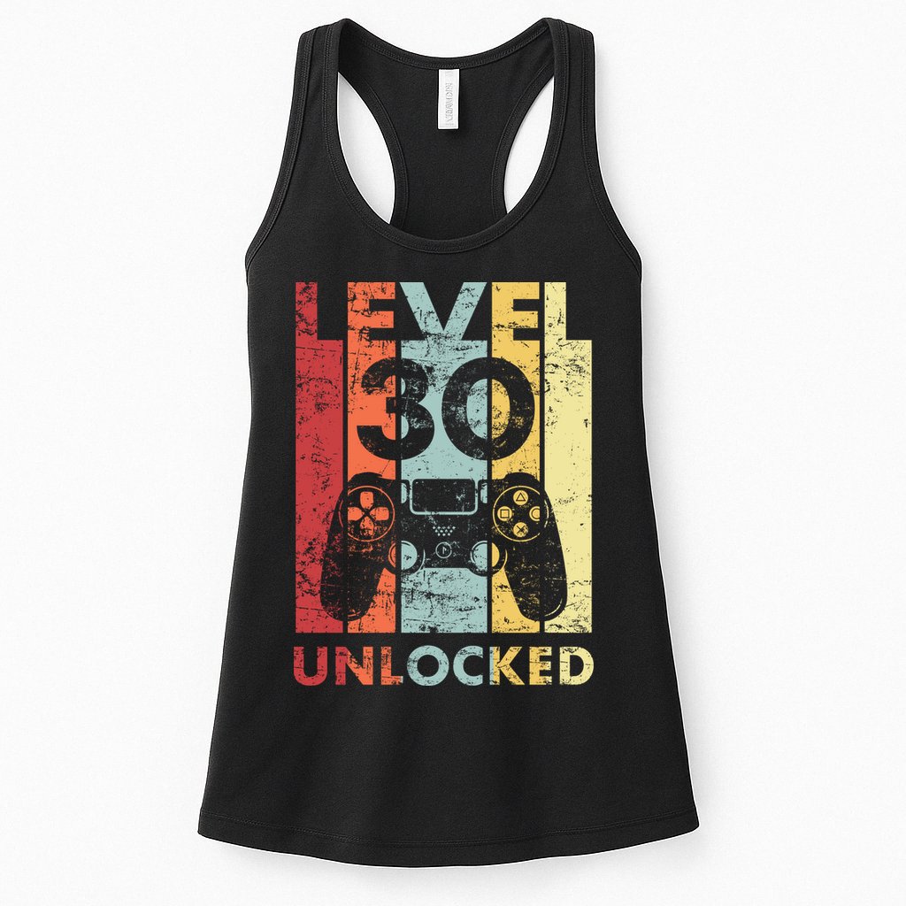 Retro Vintage 30th Birthday 30 Years Old For Men, Women, Boys, Girls, Game Lover Womens Tank Top