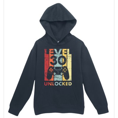 Retro Vintage 30th Birthday 30 Years Old For Men, Women, Boys, Girls, Game Lover Urban Pullover Hoodie