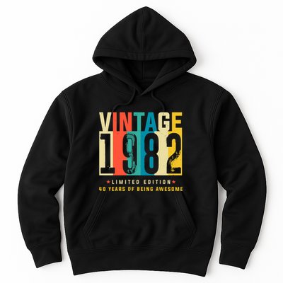 Retro Vintage 40th Birthday Legendary Since 1982 Hoodie