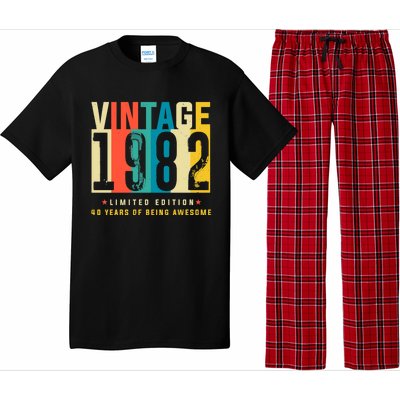 Retro Vintage 40th Birthday Legendary Since 1982 Pajama Set