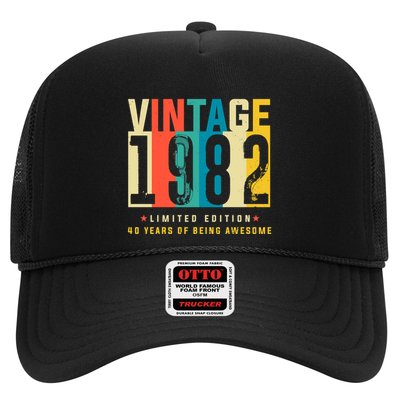 Retro Vintage 40th Birthday Legendary Since 1982 Trucker Hat