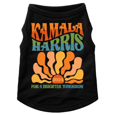 Retro Vintage 60s Sun Floral Kamala Harris 2024 For A Brighter Tomorrow Doggie Tank