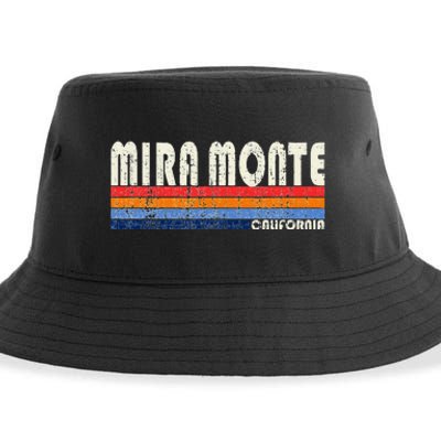 Retro Vintage 70s 80s Style Mira Monte Ca Sustainable Bucket Hat