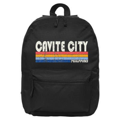 Retro Vintage 70s 80s Style Cavite City Philippines 16 in Basic Backpack