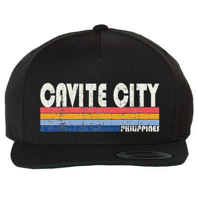 Retro Vintage 70s 80s Style Cavite City Philippines Wool Snapback Cap